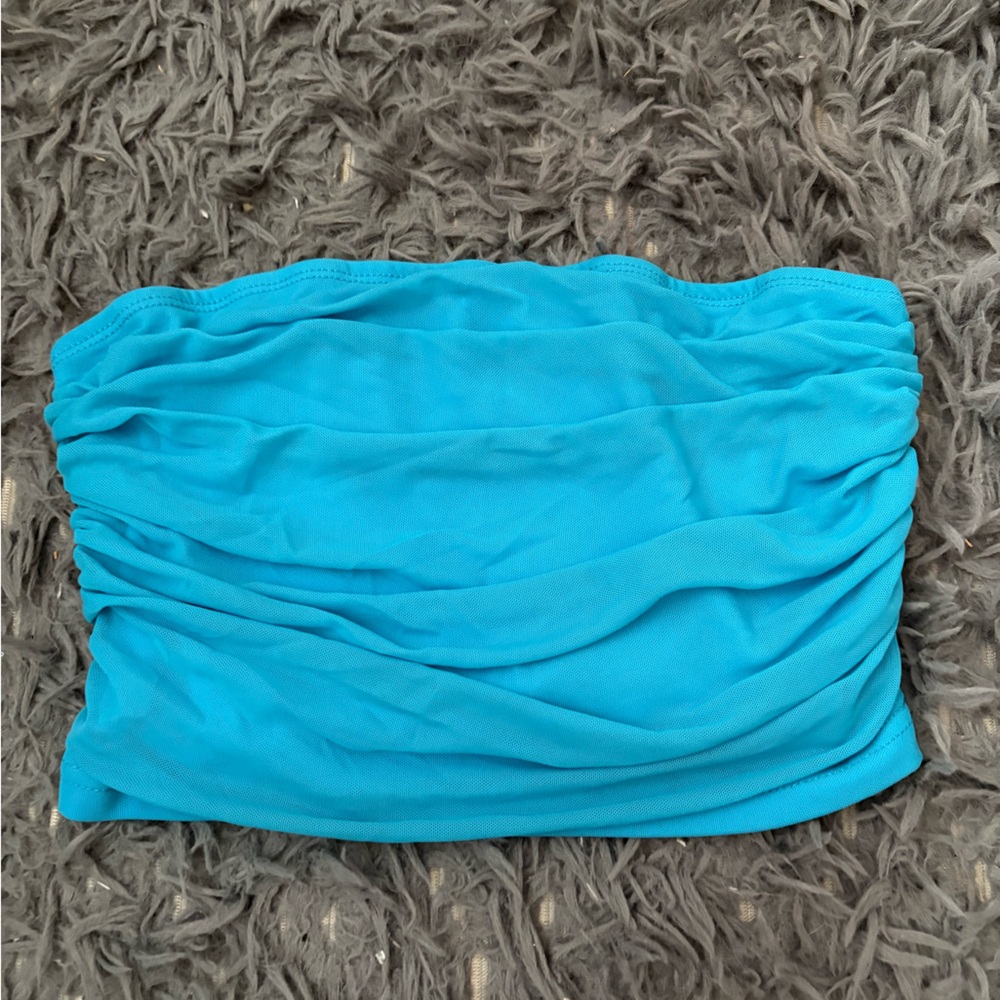 SHEIN Turquoise tube top